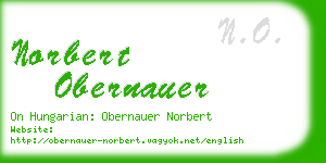 norbert obernauer business card